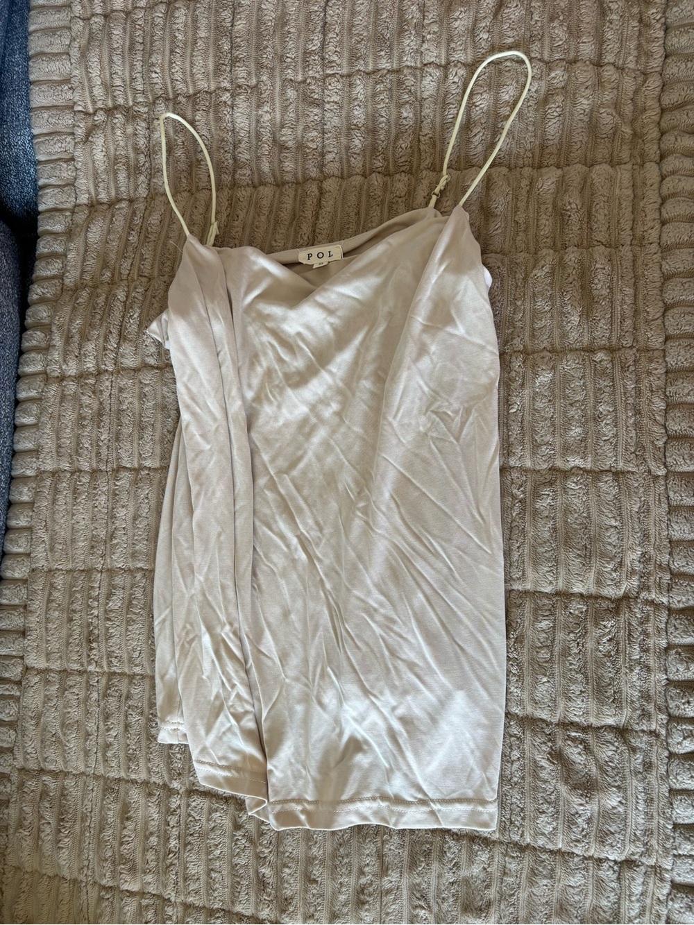 POL Cream Cami with Adjustable Straps